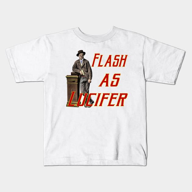 Flash as Lucifer Kids T-Shirt by Outlaw_Joe_Byrne